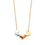 14k 3C 3 Heart Light Hanging Necklace NK69-Joyeria Oro Fino 14K