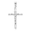 14k White Gold Religious Jesus Cross Charm Pendant 1.5g PT5-Joyeria Oro Fino 14K