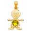 14KY Gold January - December Birthstone CZ Boy Pendant PT661-Joyeria Oro Fino 14K