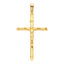 14k Yellow Gold Religious Jesus Cross Charm Pendant PT838-Joyeria Oro Fino 14K