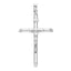 14k White Gold Religious Jesus Cross Charm Pendant 2.6g PT843-Joyeria Oro Fino 14K