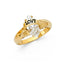 14k Yellow Gold Cubic Zirconia Love Ring RG1313-Joyeria Oro Fino 14K