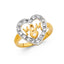 14K Gold 3C CZ Mothers Ring RG1740-Joyeria Oro Fino 14K