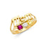 14KY Gold CZ Mothers Ring RG1978-Joyeria Oro Fino 14K