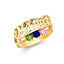 14KY Gold CZ Mothers Ring RG1979-Joyeria Oro Fino 14K