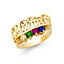 14KY Gold CZ Mothers Ring RG1980-Joyeria Oro Fino 14K