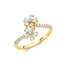 14k Yellow Gold Cubic Zirconia Fancy Flower Ring RG2136-Joyeria Oro Fino 14K