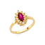 14KY CZ Fancy Ring RG2187-Joyeria Oro Fino 14K