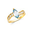 14KY Ladies CZ Fancy Ring RG2205-Joyeria Oro Fino 14K