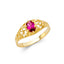 14KY Ladies CZ Fancy Ring RG2207-Joyeria Oro Fino 14K