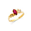 14k Yellow Gold Cubic Zirconia Ladies Ring RG2214-Joyeria Oro Fino 14K