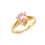 14KY Ladies CZ Pink Fancy Ring RG326-Joyeria Oro Fino 14K