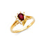 14KY Ladies CZ Red Fancy Ring RG370-Joyeria Oro Fino 14K