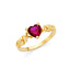 14KY Ladies Heart CZ Fancy Ring RG410-Joyeria Oro Fino 14K