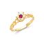 14k Yellow Gold Cubic Zirconia Ladies Ring RG450-Joyeria Oro Fino 14K