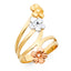 14K Color 3C Flower Ring RG603-Joyeria Oro Fino 14K