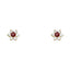 14k Gold Flower Stud Earrings with Screw Back - 12 Different Colors Available ST205-Joyeria Oro Fino 14K