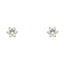 14k Gold Flower Stud Earrings with Screw Back - 12 Different Colors Available ST205-Joyeria Oro Fino 14K