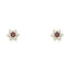 14k Gold Flower Stud Earrings with Screw Back - 12 Different Colors Available ST205-Joyeria Oro Fino 14K