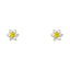 14k Gold Flower Stud Earrings with Screw Back - 12 Different Colors Available ST205-Joyeria Oro Fino 14K