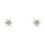 14k Gold Flower Stud Earrings with Screw Back - 12 Different Colors Available ST205-Joyeria Oro Fino 14K