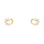 14k Gold Stud Heart Earrings with Screw Back ST317-Joyeria Oro Fino 14K