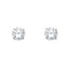 14k White Gold Round Solitaire Basket Set Stud Earrings with Screw Back - 6 Different Size Available-Joyeria Oro Fino 14K