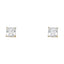 14k Yellow Gold Princess Square Solitaire Basket Set Stud Earrings with Screw Back - 5 Different Size Available-Joyeria Oro Fino 14K